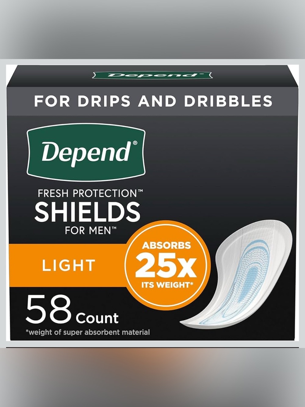 🌙 B70 - Depend Incontinence Shields for Men